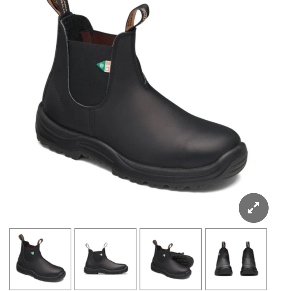 BLUNDSTONE STEEL TOE BOOTS 163- BLACK(Used 2 times)